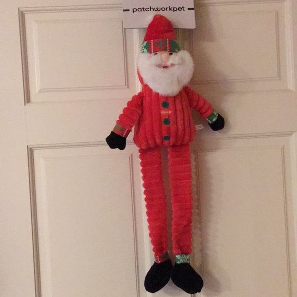 NEW 24” Dog Toy Snuggler Long Leg Muttley Santa with Squeaker | Patchwork Pet - Picture 11 of 11